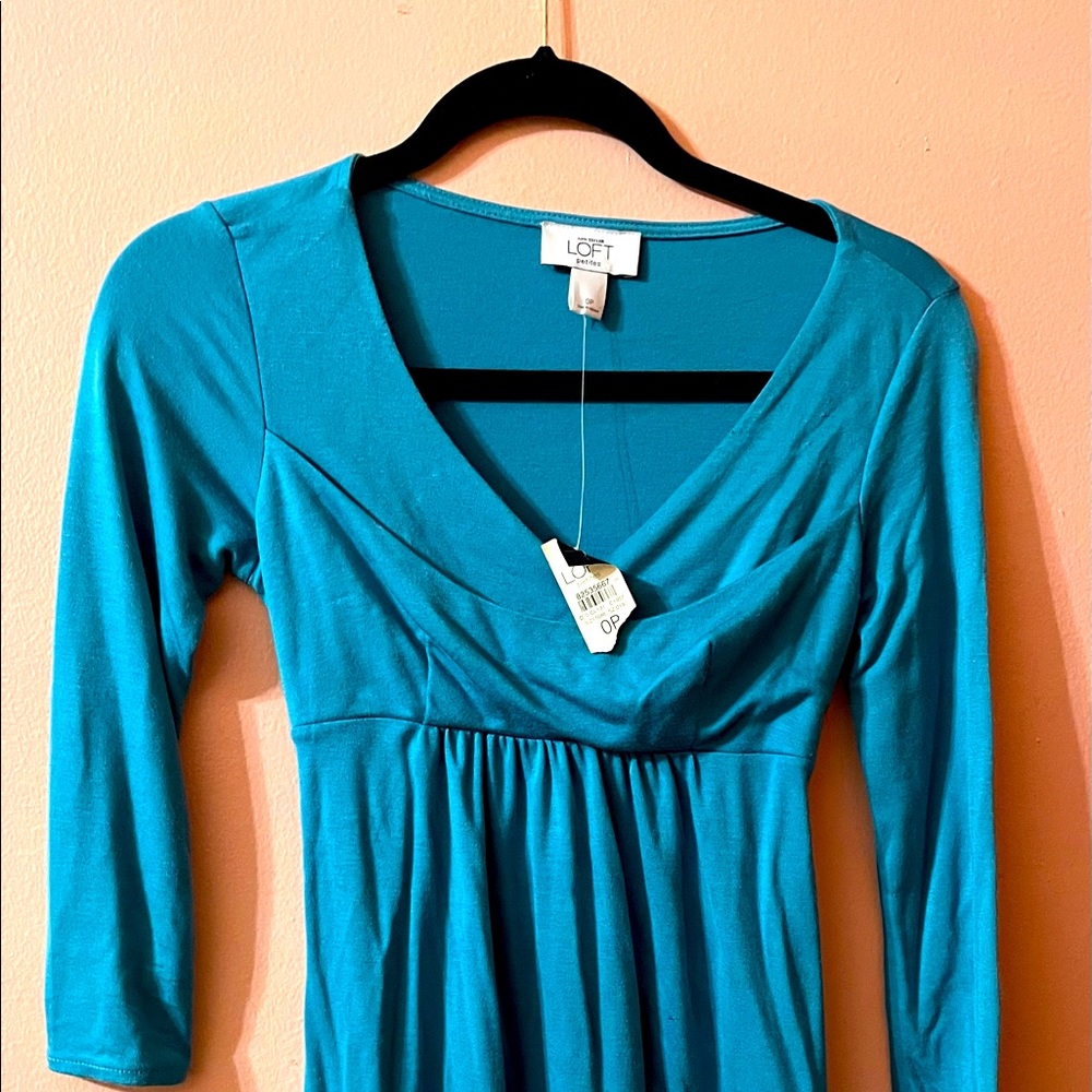 Vintage Ann Taylor LOFT Teal Dress (Size 0P) - NWT